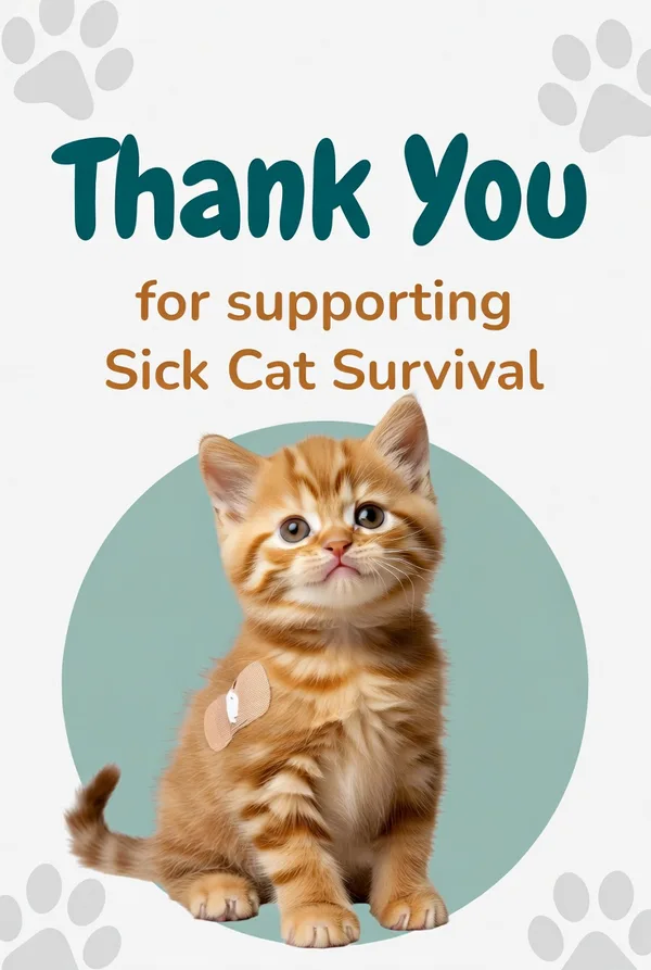Thank you for supporting Sick Cat Survival