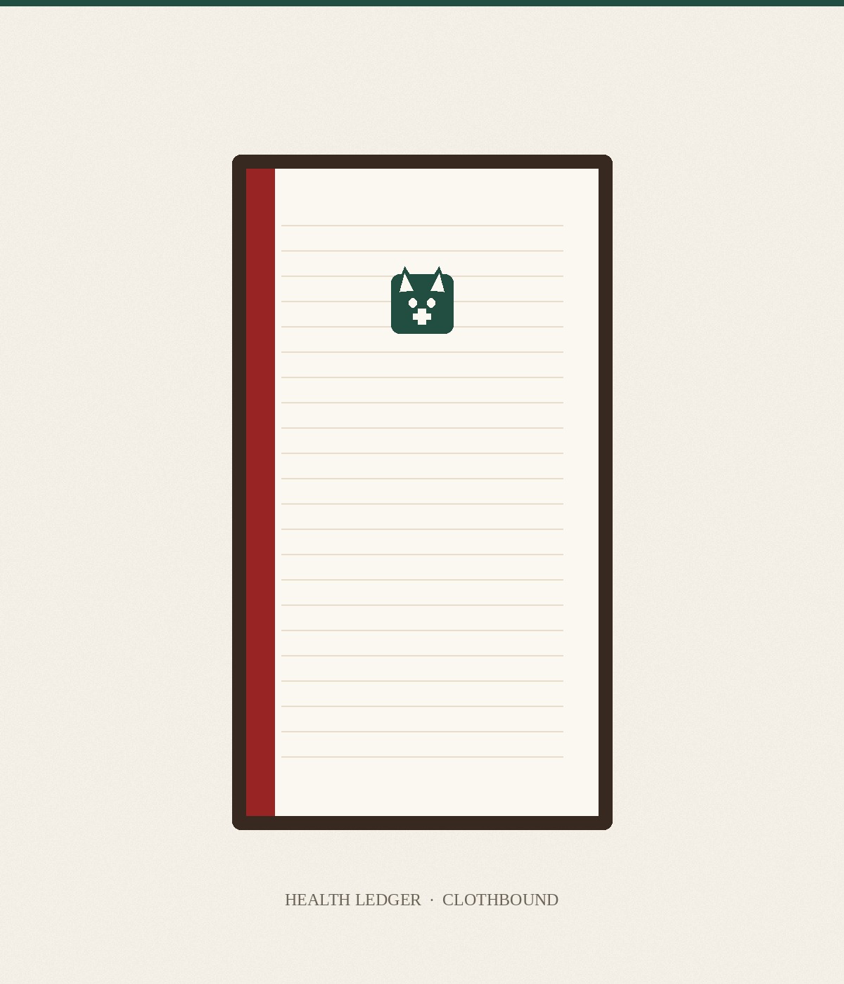 Clothbound health ledger